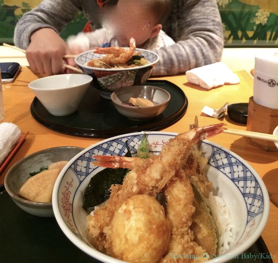 Lunch in Ginza with baby
